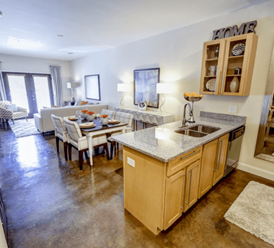 Kitchen to Dining_new at CityView Apartments, North Carolina, 27406